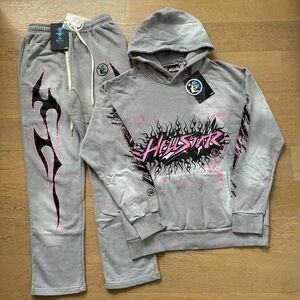 Hellstar Gray Hoodie for Men